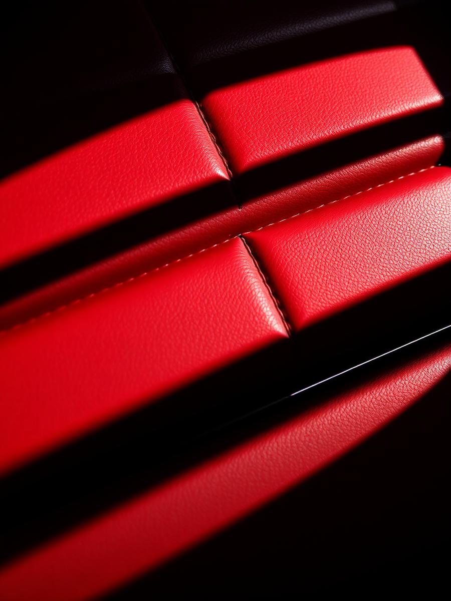Interior de couro vermelho