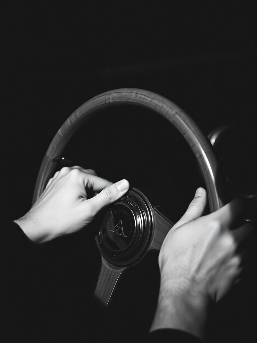 Mãos em volante clássico
